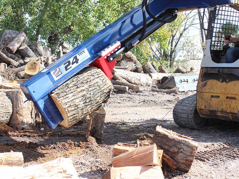 24 Ton Iron & Oak Upside Down Skid Steer Log Splitter Attachment (SMH2419) - Image 7