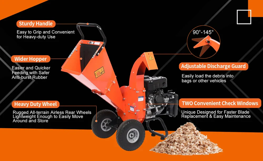 EFCUT C30 LITE Wood Chipper 3" Horizontal 7HP 212cc 4-stroke Gas-Powered (C30LITE) - Image 10