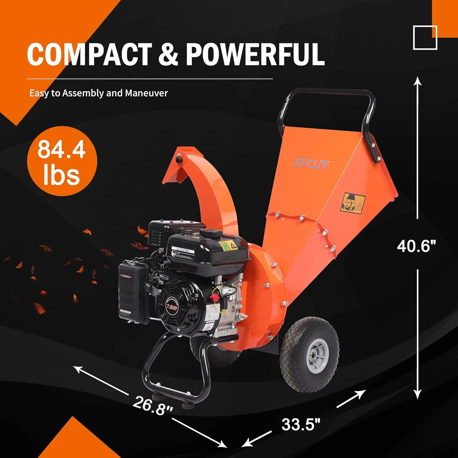 EFCUT C30 LITE Wood Chipper 3" Horizontal 7HP 212cc 4-stroke Gas-Powered (C30LITE) - Image 6