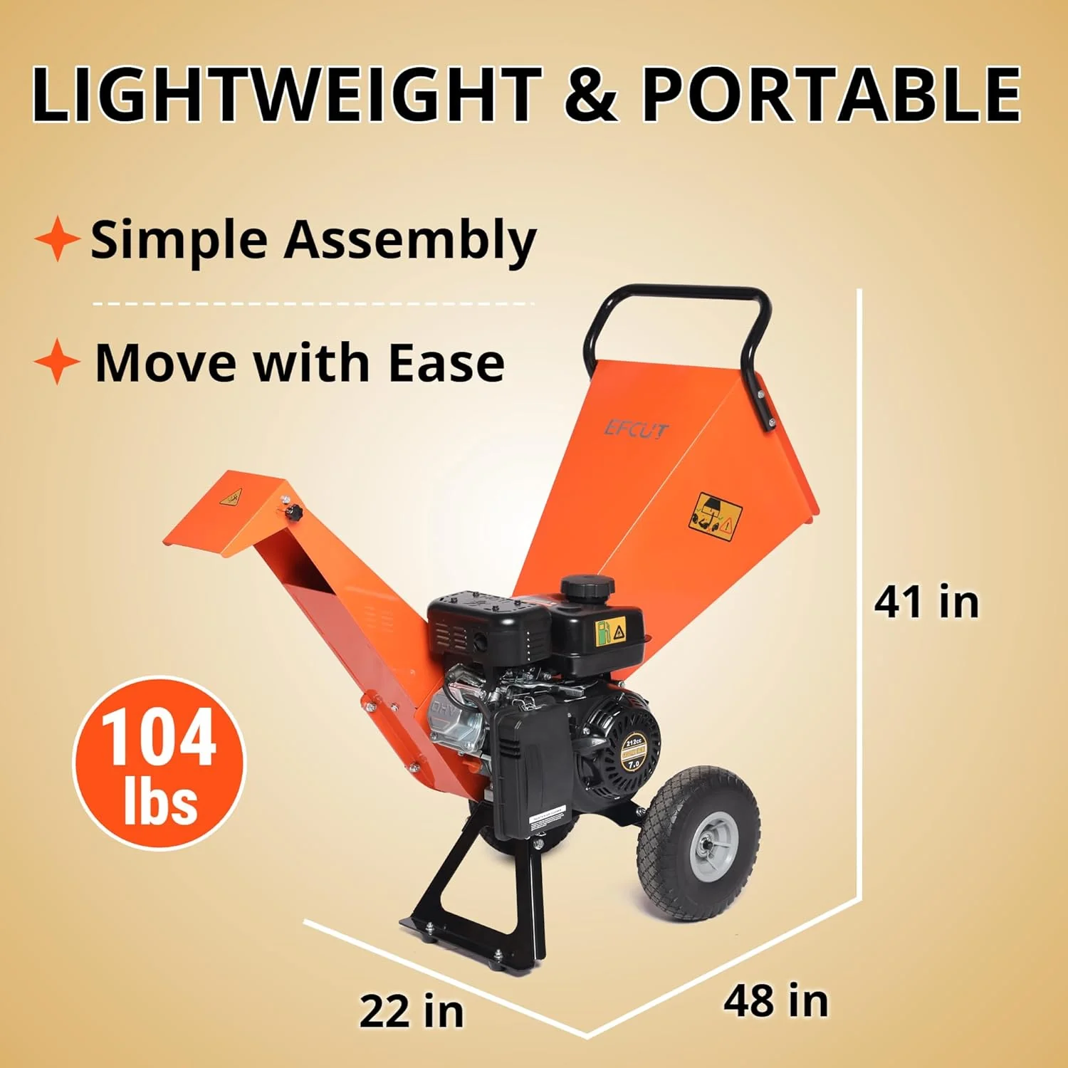 EFCUT R30 Wood Chipper 3" Shredder Mulcher 7HP 212cc Gas Powered (EFR30) - Image 3