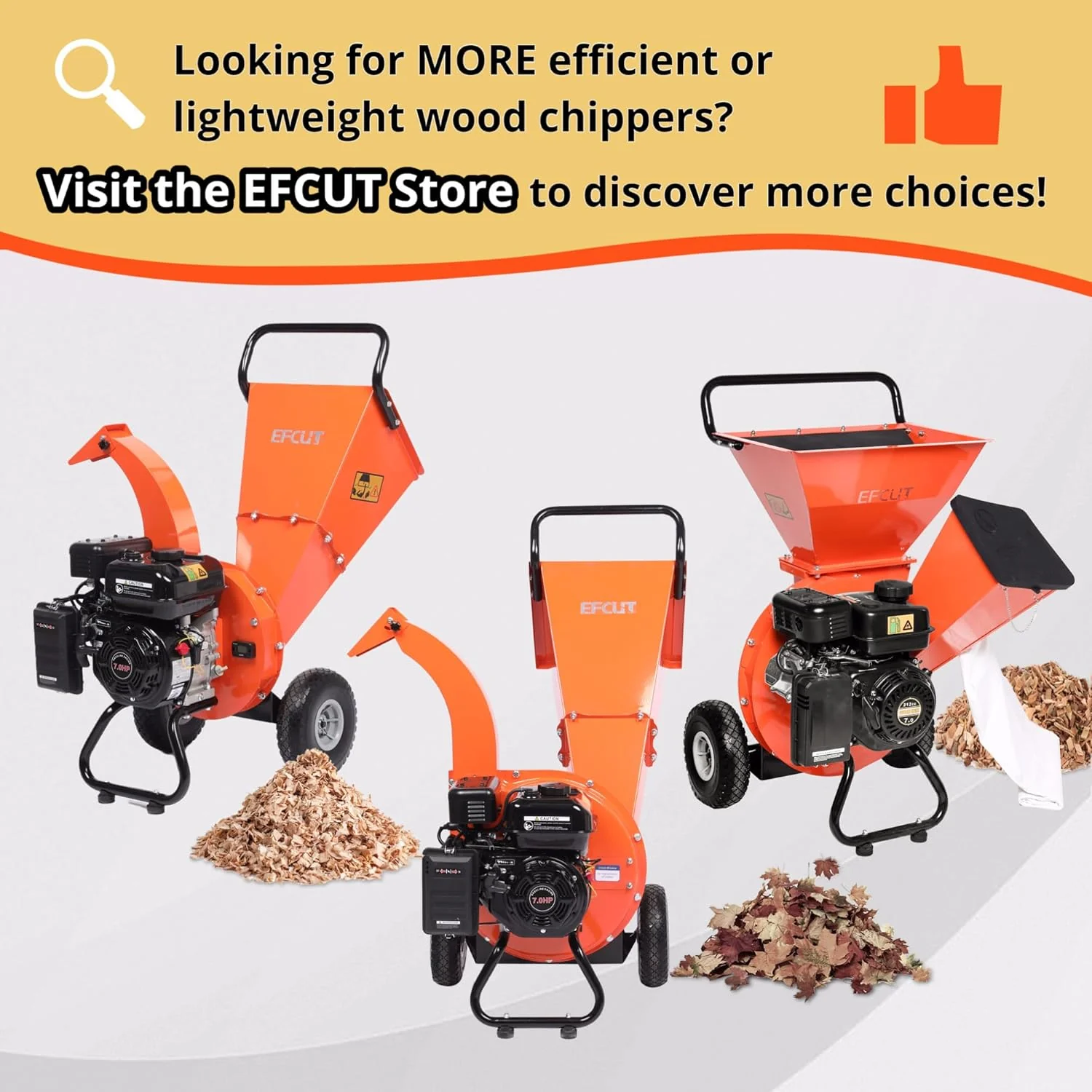 EFCUT R30 Wood Chipper 3" Shredder Mulcher 7HP 212cc Gas Powered (EFR30) - Image 6