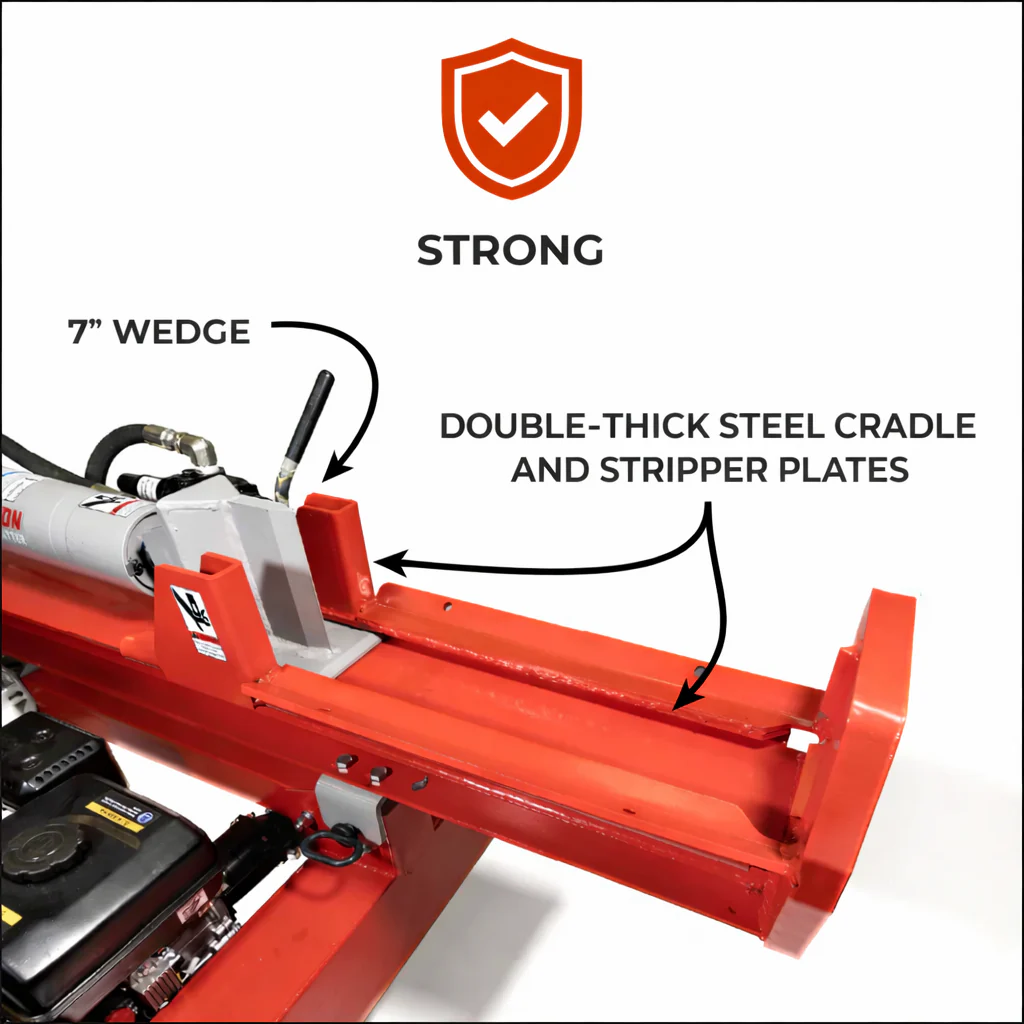 HyperSplit Log Splitter 20 Ton Vertical/Horizontal 7 HP Rato 212cc Engine (33-267) - Image 5