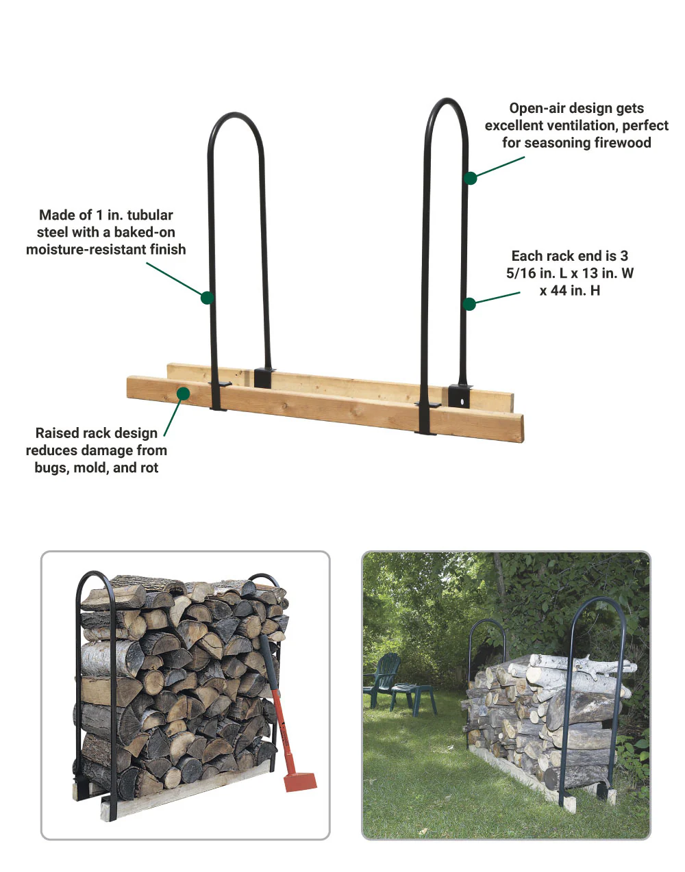 Ironton Steel Firewood Rack (41418) - Image 5