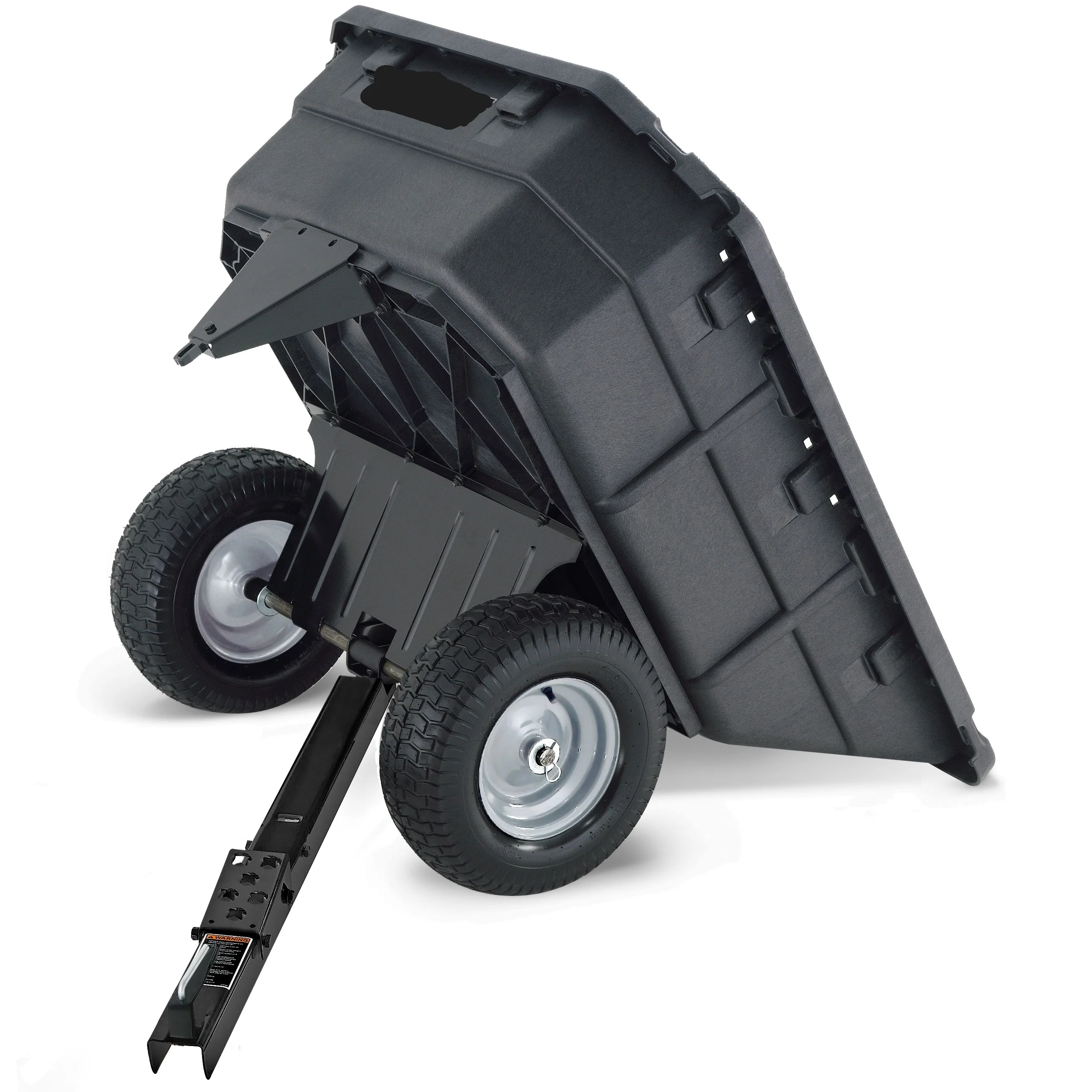 JRCO Poly Swivel Dump Cart Trailer 15 Cu. Ft. 1200 Lb. Capacity (GWG311138) - Image 2
