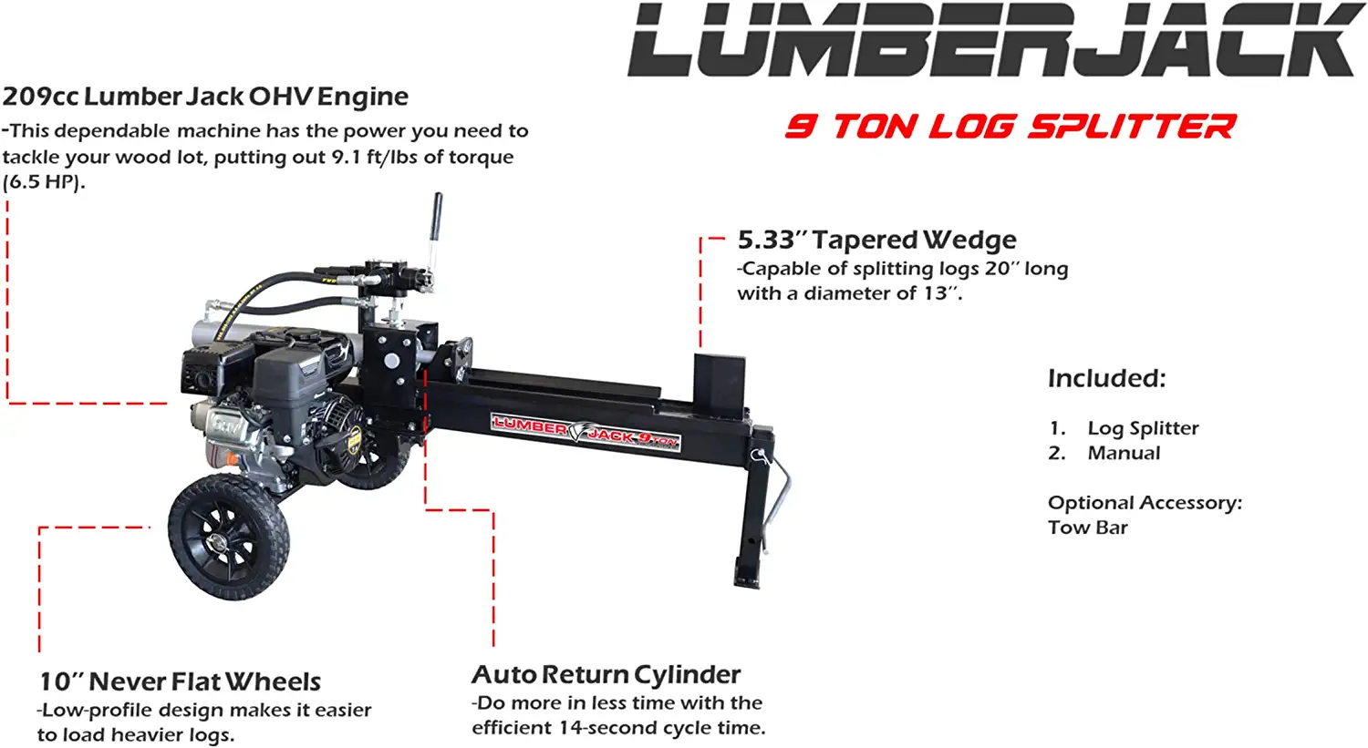 Lumber Jack™ 9-Ton Gas Log Splitter (YTL-590-111) - Image 4