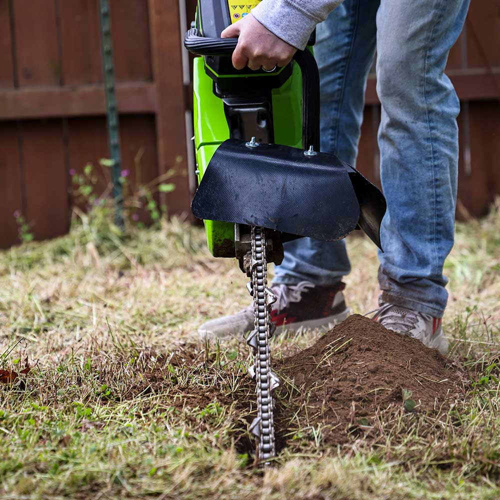 MiniTrencher™ GeoRipper 4.7HP 2-Stroke Engine 27-In. Max. Depth Mini Trencher w/ EZ Kart (GR727) - Image 13