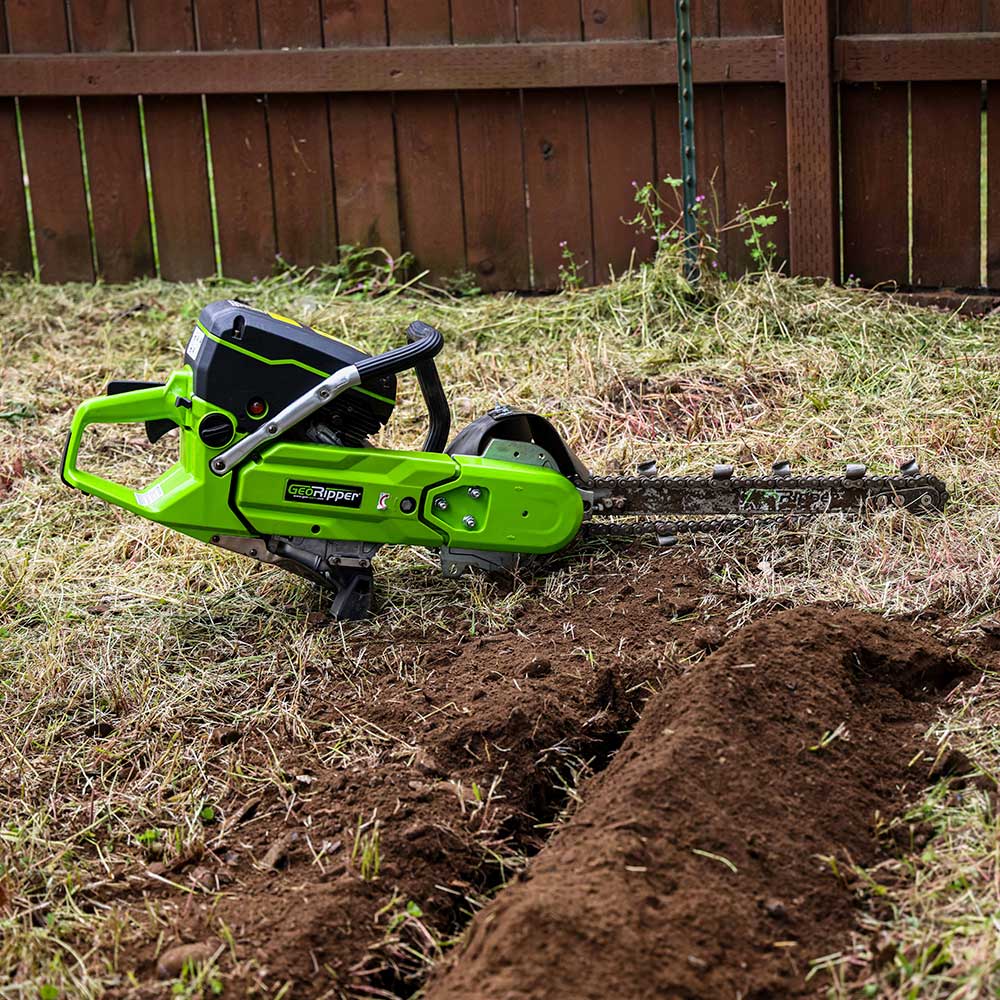 MiniTrencher™ GeoRipper 4.7HP 2-Stroke Engine 27-In. Max. Depth Mini Trencher w/ EZ Kart (GR727) - Image 14