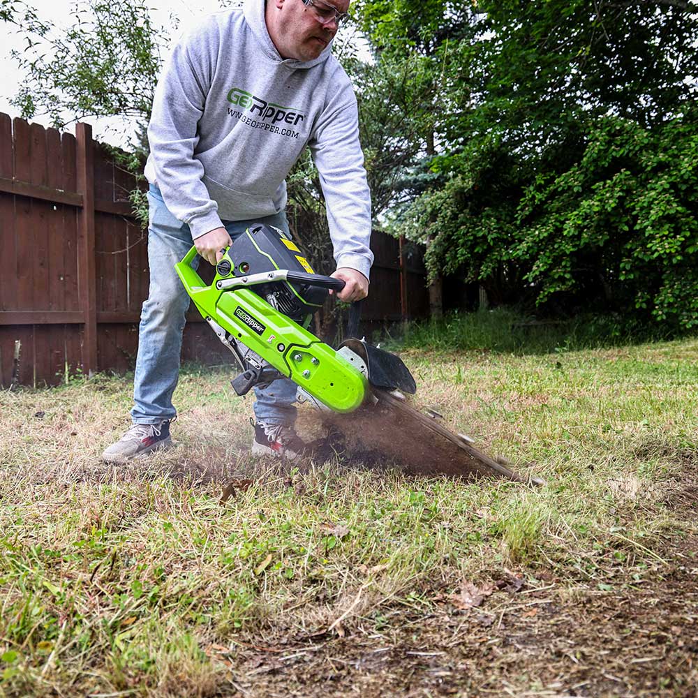 MiniTrencher™ GeoRipper 4.7HP 2-Stroke Engine 27-In. Max. Depth Mini Trencher w/ EZ Kart (GR727) - Image 15