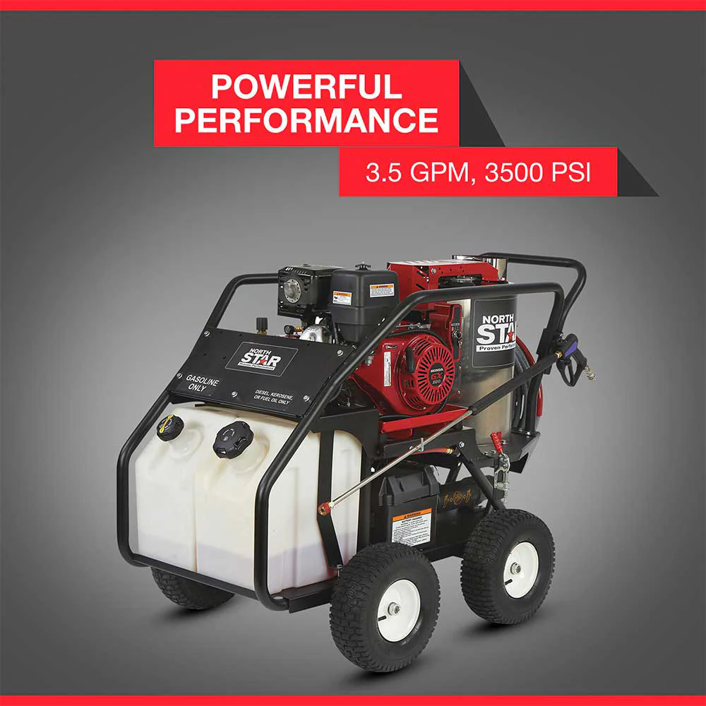 NorthStar® Hot Water Pressure Washer – 3,500 PSI, 3.5 GPM, Gas, Honda GX390 (157117) - Image 4