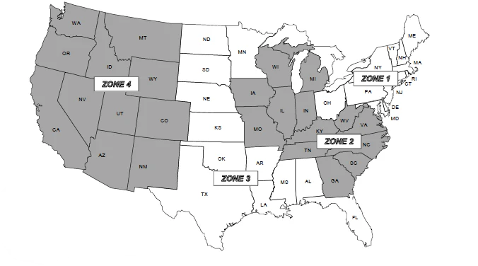 Shipping Zone MacKissic (See map in product images)