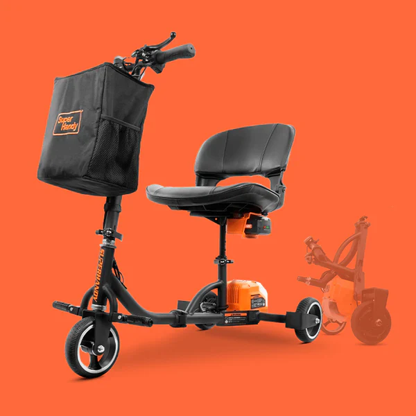 SuperHandy (GUT112) Passport 3 Wheeled Long Range Folding Mobility Scooter - Image 11