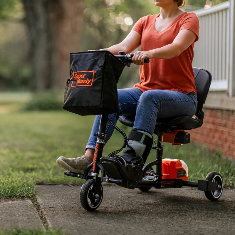SuperHandy (GUT112) Passport 3 Wheeled Long Range Folding Mobility Scooter - Image 3