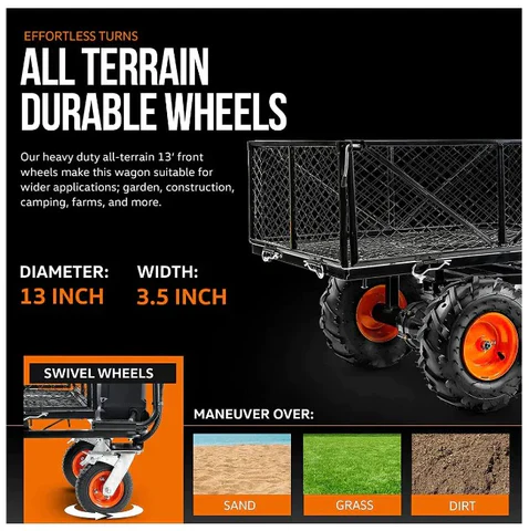SuperHandy 48V 660 lb Working Capacity Self-Propelled Electric Utility Wagon (GUO095) - Image 3