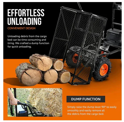 SuperHandy 48V 660 lb Working Capacity Self-Propelled Electric Utility Wagon (GUO095) - Image 4