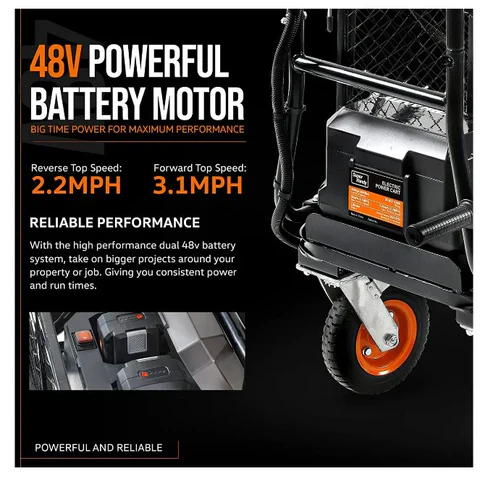 SuperHandy 48V 660 lb Working Capacity Self-Propelled Electric Utility Wagon (GUO095) - Image 7