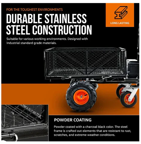SuperHandy 48V 660 lb Working Capacity Self-Propelled Electric Utility Wagon (GUO095) - Image 9