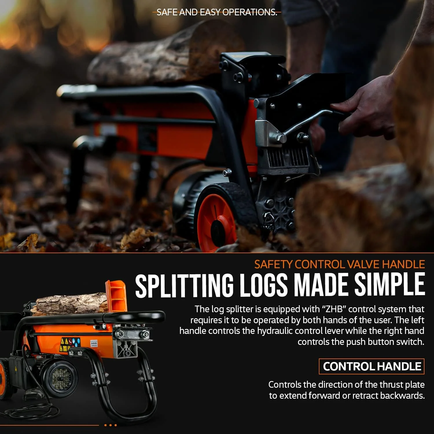 SuperHandy 6 Ton Electric Log Splitter (GUT065) - Image 11