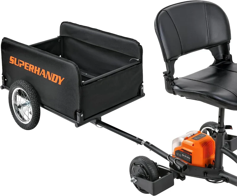 SuperHandy Foldable Follow Behind Wagon 155 lbs Capacity Compatible (GUT157) - Image 3