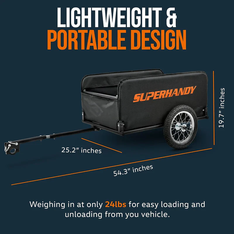 SuperHandy Foldable Follow Behind Wagon 155 lbs Capacity Compatible (GUT157) - Image 5