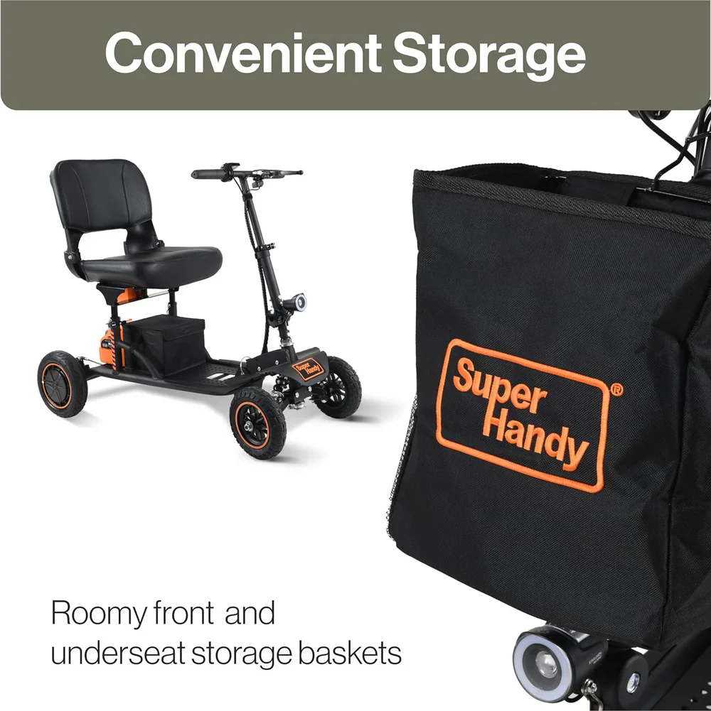SuperHandy (GUT161) Explorer Mobility Scooter - Heavy-Duty Design, 48V 2Ah Battery, 350lb Capacity - Image 12
