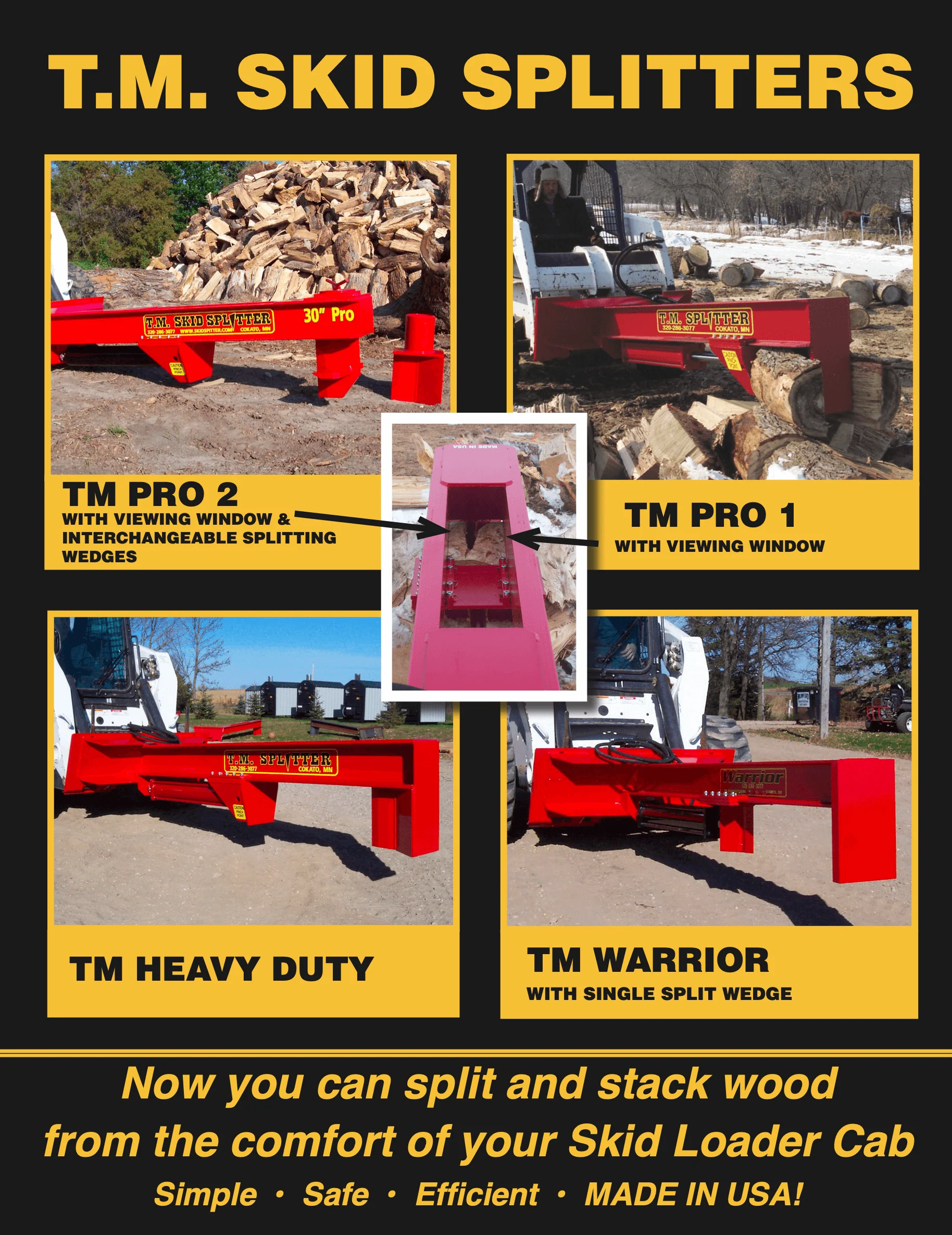 TM Heavy Duty Log Splitter Skid Steer Attachment (30” or 36” Stroke) - Image 4