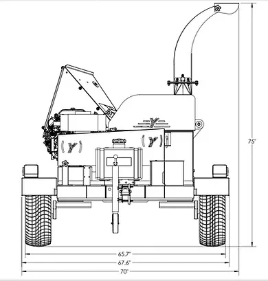 YardBeast (6525KOH) Kohler CH742 747cc 25HP 6.5" Commercial Wood Chipper, The King - Image 12